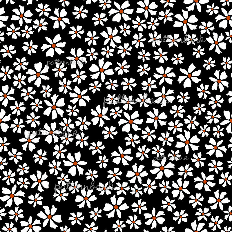 Black & White Disty Floral Pattern by The Pattern Lane Seamless Repeat ...