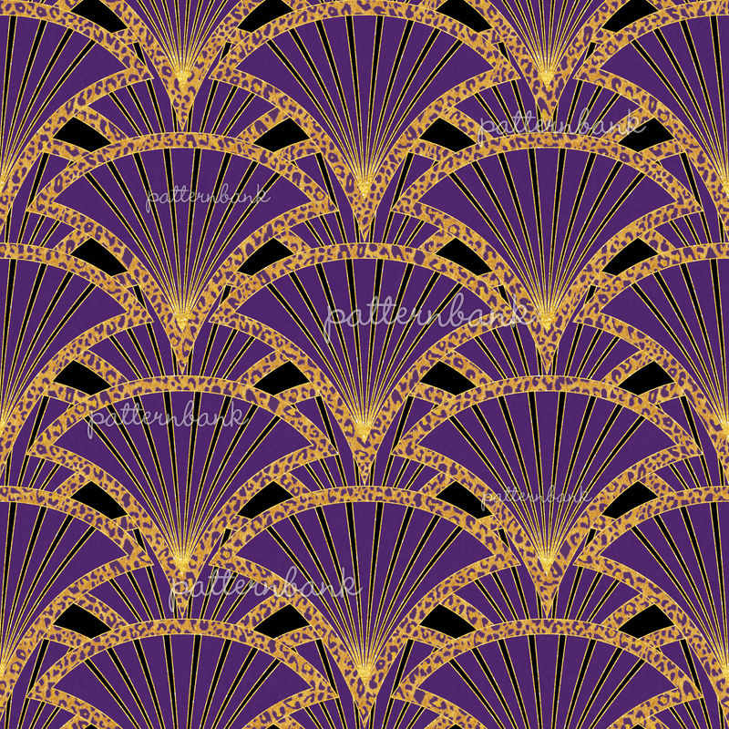 Purple Art Deco by NewSea Design Seamless Repeat Royalty-Free Stock