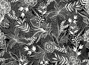 Jungle Mono Print by Alicia De Costa Seamless Repeat Royalty-Free Stock ...