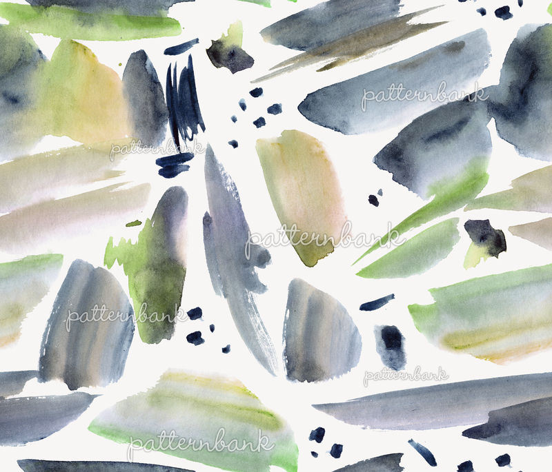 Watercolor Abstract Shapes in Natural Shades - Brushstroke Texture by ...