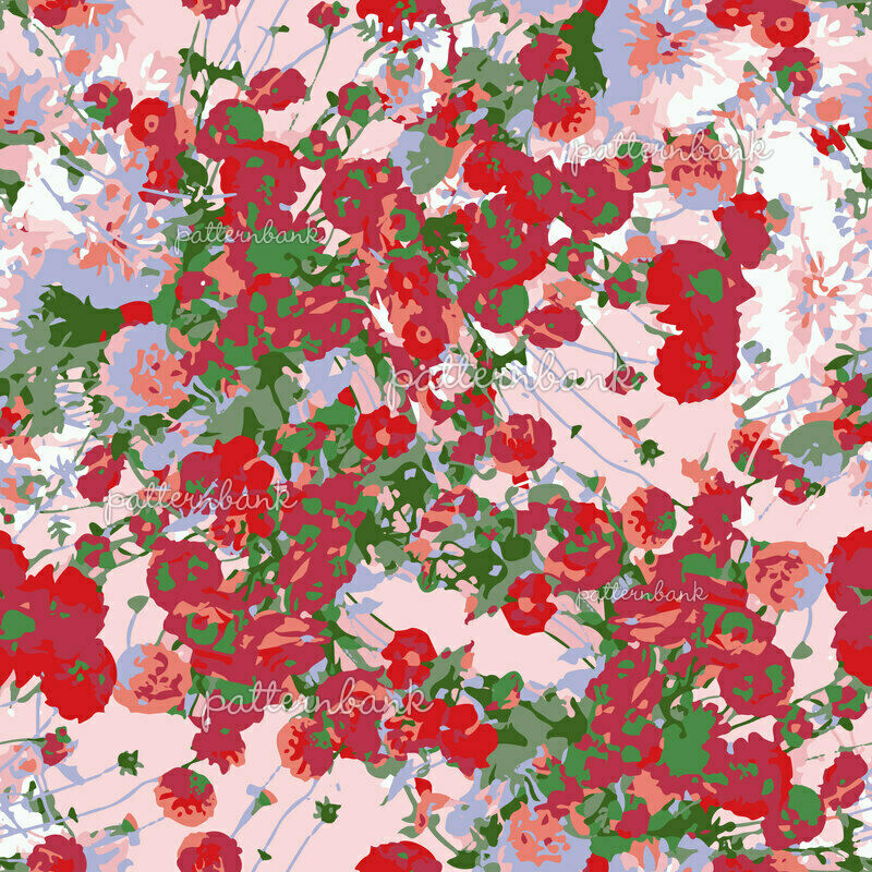 Sula - Abstract Flower, Summer, Bloom by Dorota Kmiecik Seamless Repeat ...