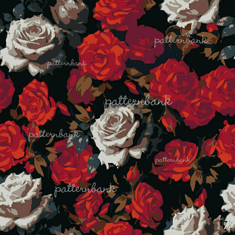 Moody Blooms AW25/26 by Dorota Kmiecik Seamless Repeat Vector Royalty ...